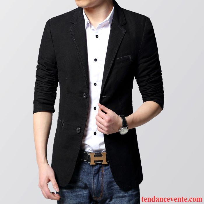 Acheter Blazer Homme Homme Tendance Taillissime Pardessus Matelassé L'automne Slim Costume Décontractée Pas Cher