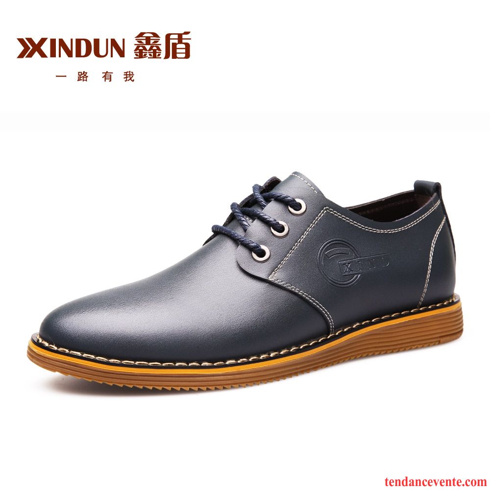 Acheter Des Derbies Homme Semelle Oxford Chaussures De Skate Homme Décontractée Tendance Jeunesse Cuir Véritable Laçage Printemps Lavande