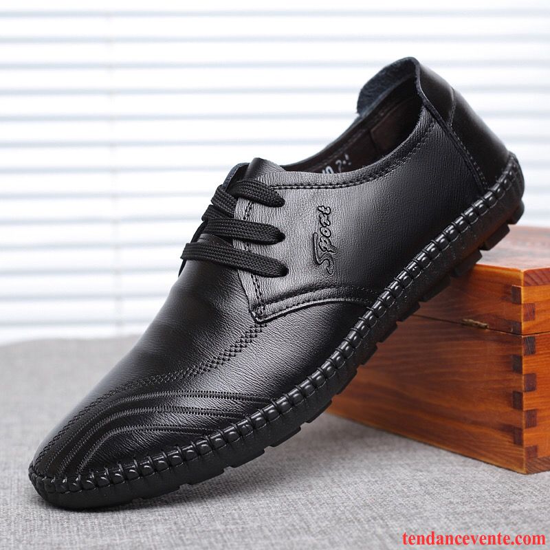 Acheter Mocassin Homme Décontractée Chaussures De Conduite Cuir Véritable Homme Paresseux Bleu Entreprise L'automne Derbies Saphir