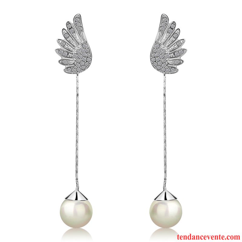 Bijoux En Argent Femme Longue Section Aile Accessoires Simple Tassel Or