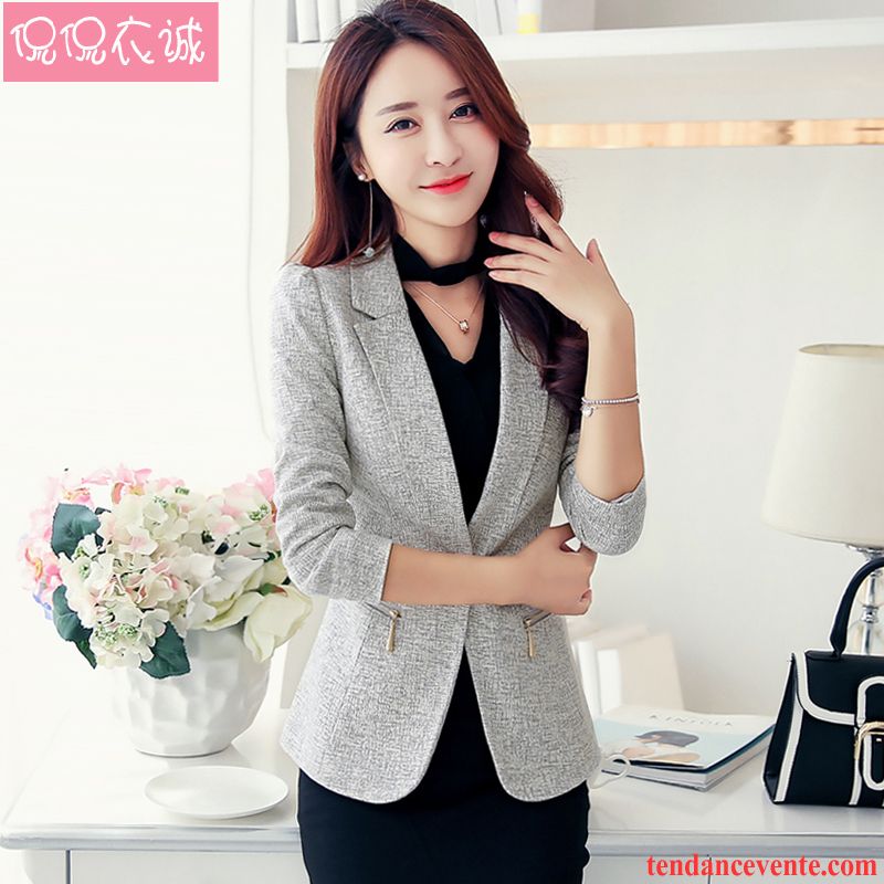 Blazer Blazer Femme Slim Une Veste Courte Mince Femme Taillissime L'automne Blazer Pardessus