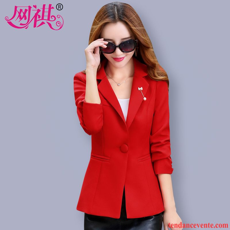 Blazer Courte Habillée Femme Longues Hiver Pardessus Blazer Tendance Court Printemps Une Veste Femme Dame L'automne Vêtements D'hiver Soldes