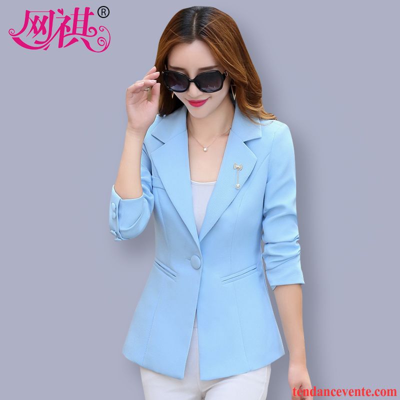 Blazer Courte Habillée Femme Longues Hiver Pardessus Blazer Tendance Court Printemps Une Veste Femme Dame L'automne Vêtements D'hiver Soldes