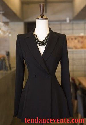 Blazer Courte Noire Femme Femme Costume Printemps Slim Pardessus Blanc Professionnel Décontractée Blazer