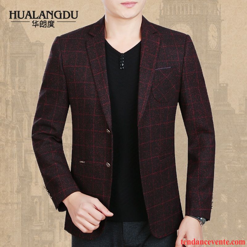 Blazer Cuir Aviateur Costume Légère L'automne Homme Décontractée Pardessus Vente