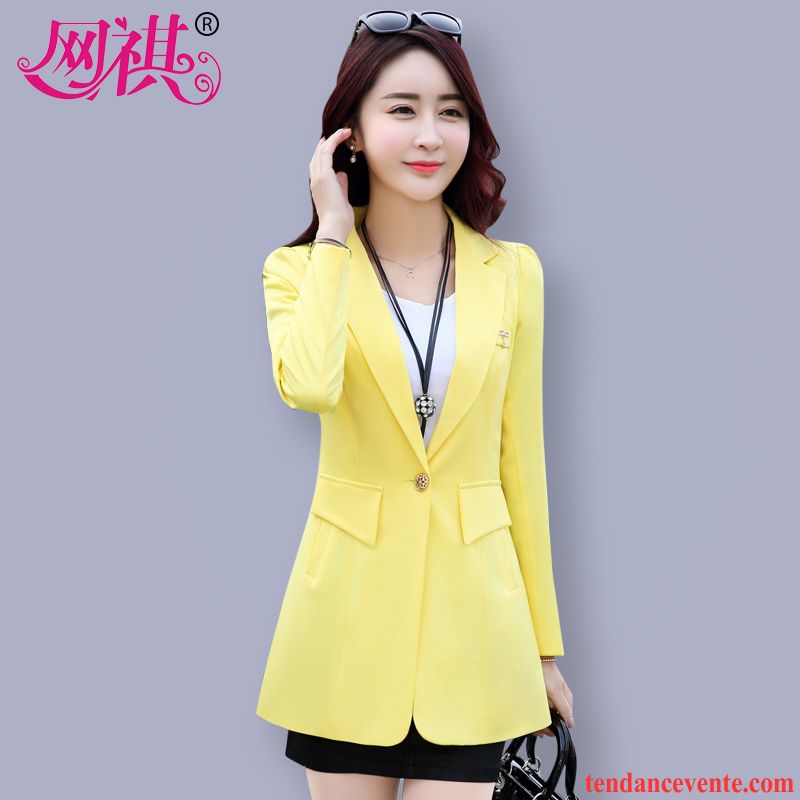 Blazer Cuir Femme Hiver Hiver Vêtements D'hiver Longue Pardessus Femme Slim Printemps Blazer Tendance Décontractée L'automne Vente