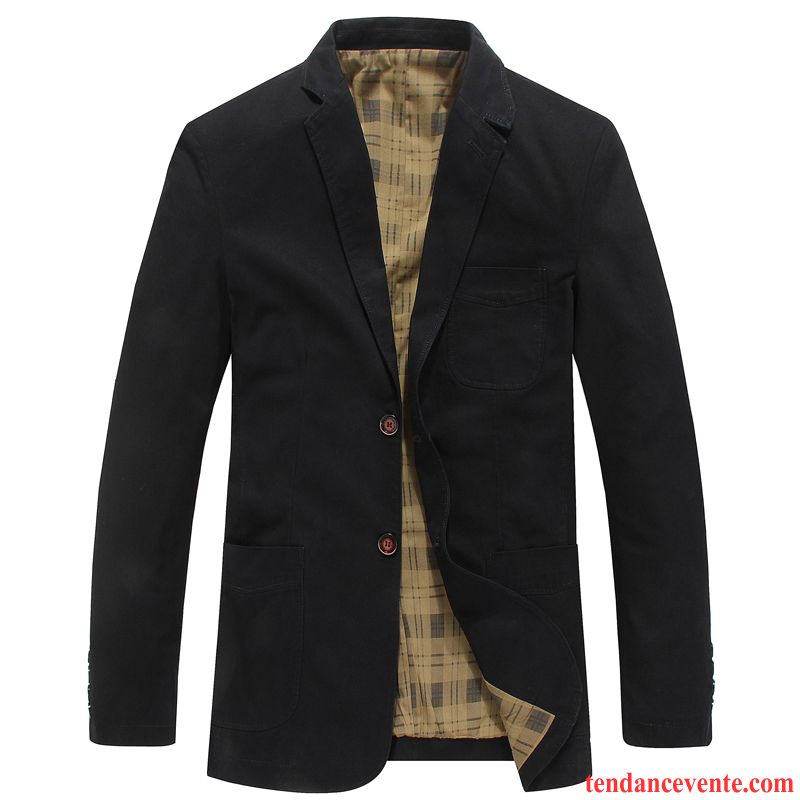 Blazer Cuir Matelassé Homme Décontractée L'automne De Travail Matelassé Homme Une Veste Costume Pardessus Slim Pas Cher