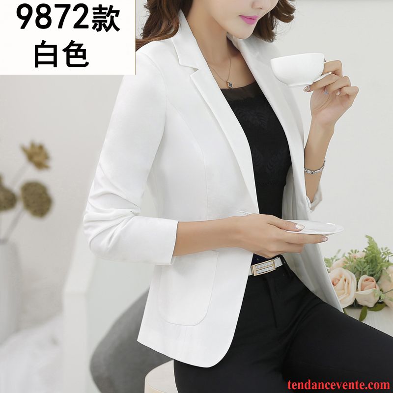 Blazer D Ete Pour Femme L'automne Printemps Tous Les Assortis Décontractée Pardessus Court Longues Blazer Dame Taillissime