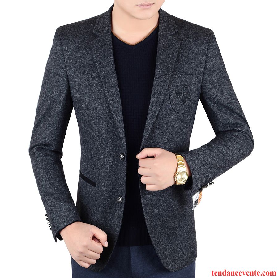 Blazer D Hiver Homme Marque Mode Slim Jeunesse Hiver Pardessus L'automne Décontractée Homme Veste Une Veste Tendance Pas Cher