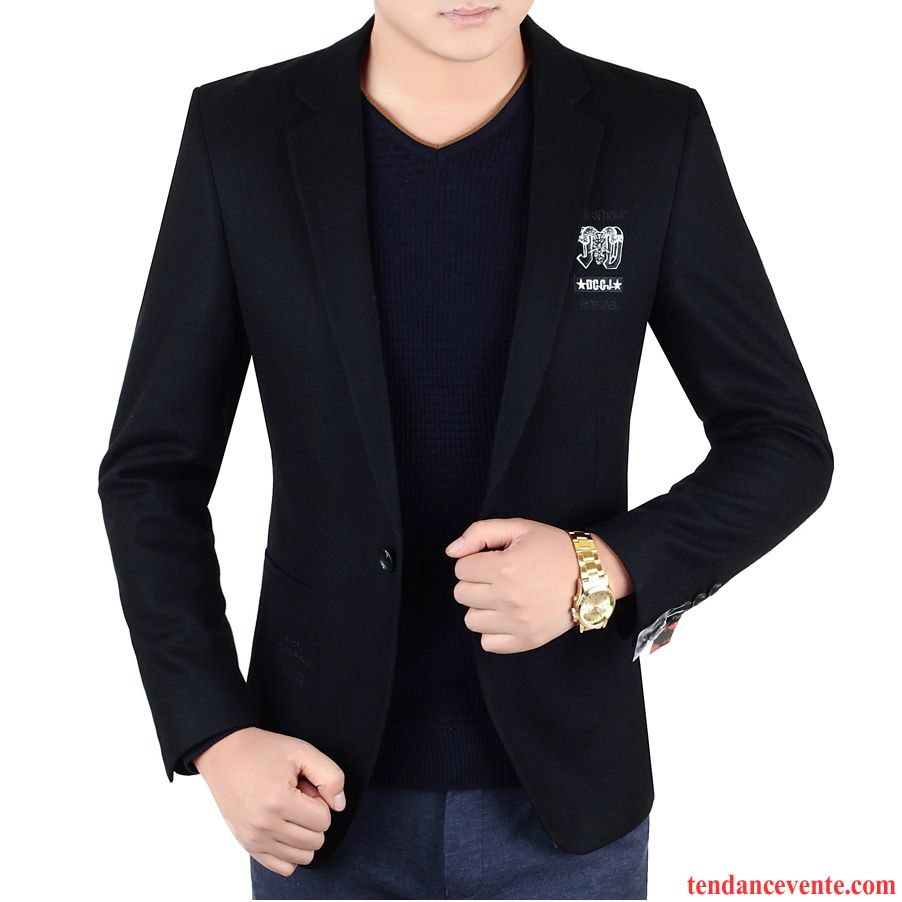 Blazer D Hiver Homme Marque Mode Slim Jeunesse Hiver Pardessus L'automne Décontractée Homme Veste Une Veste Tendance Pas Cher