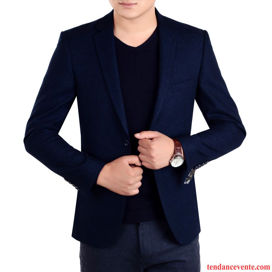 Blazer D Hiver Homme Marque Mode Slim Jeunesse Hiver Pardessus L'automne Décontractée Homme Veste Une Veste Tendance Pas Cher