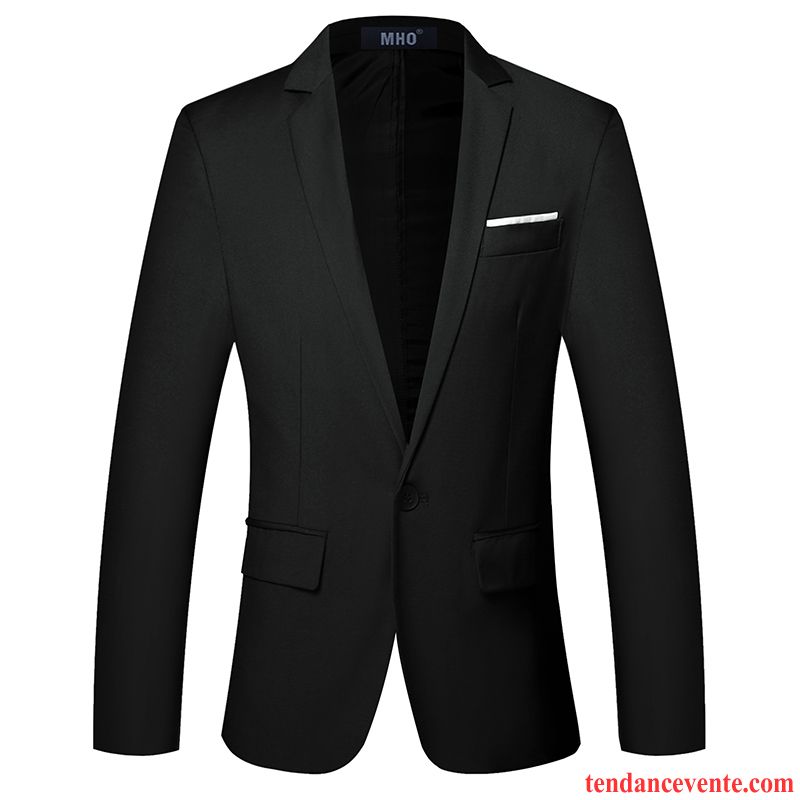 Blazer D Été Homme Étudiant Slim Jeunesse Pardessus Hiver Une Veste Tendance Décontractée Homme Bleu L'automne La Mode Costume Ambre Pas Cher