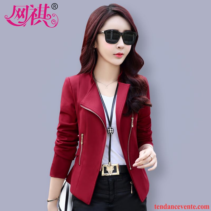 Blazer Femme Blanche Femme Renforcé Longues Hiver Pardessus Décontractée Tendance Blazer L'automne Vêtements D'hiver Dame Court Rouge