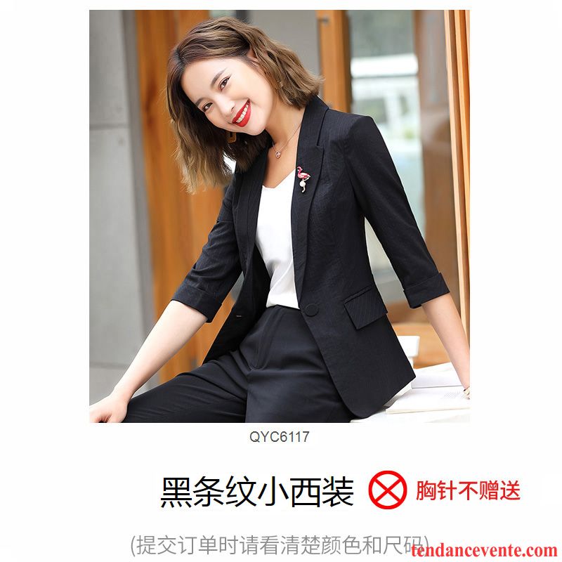 Blazer Femme Légère Rayé Une Veste Matelassé Pardessus Mode Rouge Gris