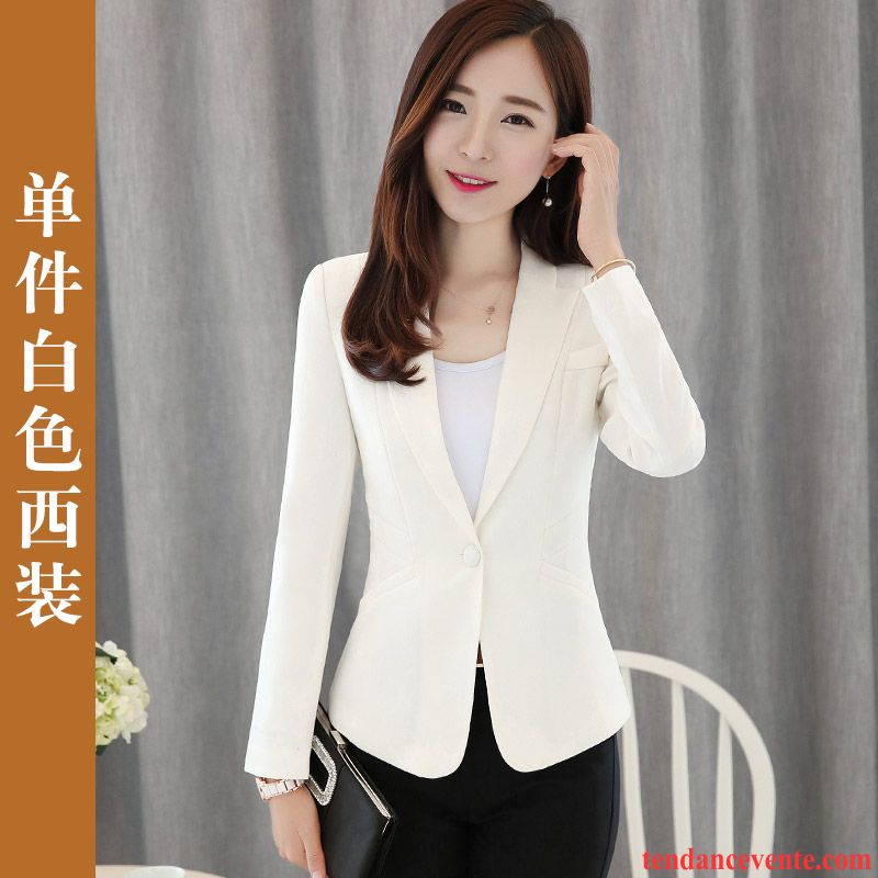 Blazer Femme Mode Slim Pardessus Blazer Professionnel Femme Court L'automne Tous Les Assortis Tempérament Une Veste