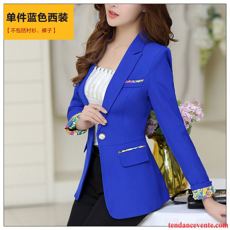 Blazer Femme Solde Hiver Longues Pardessus Décontractée Blazer Slim Hiver Dame Femme L'automne Azur Vente