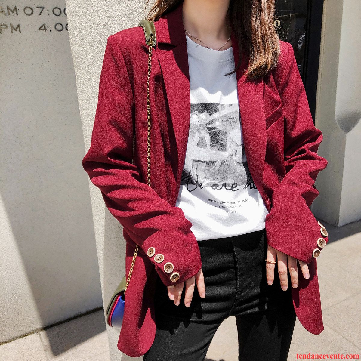 Blazer Femme Étudiant Costume Longues Tendance L'automne Une Veste