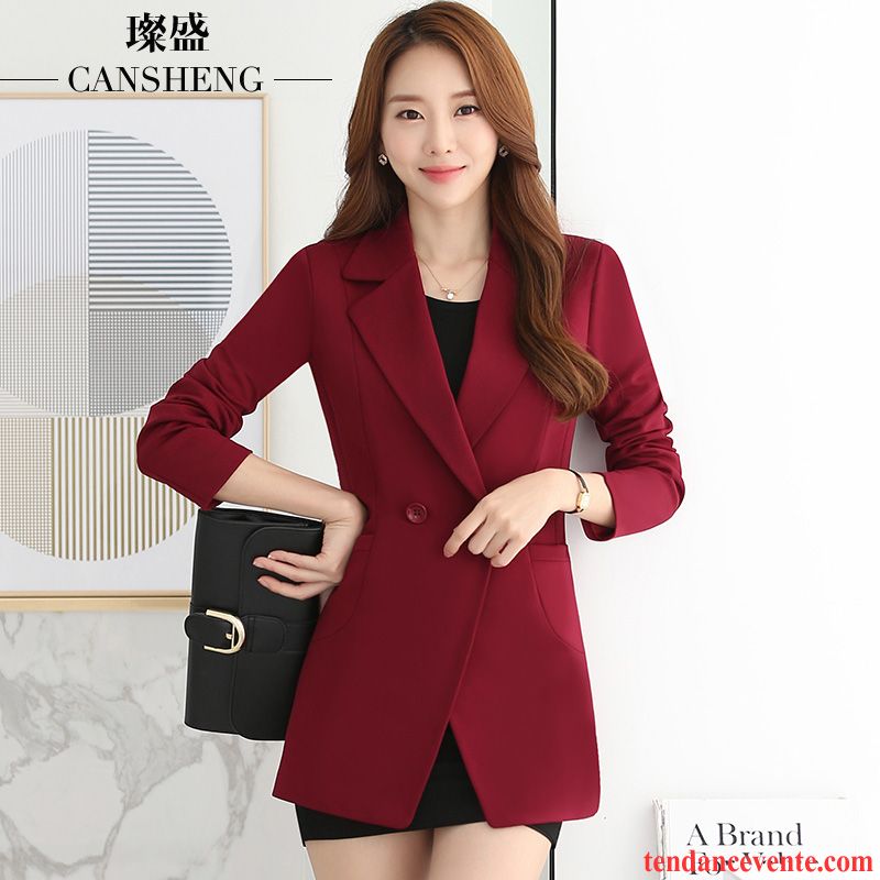 Blazer Femme Été Dame Décontractée L'automne Longue Hiver Longues Coupe Vent Femme Blazer