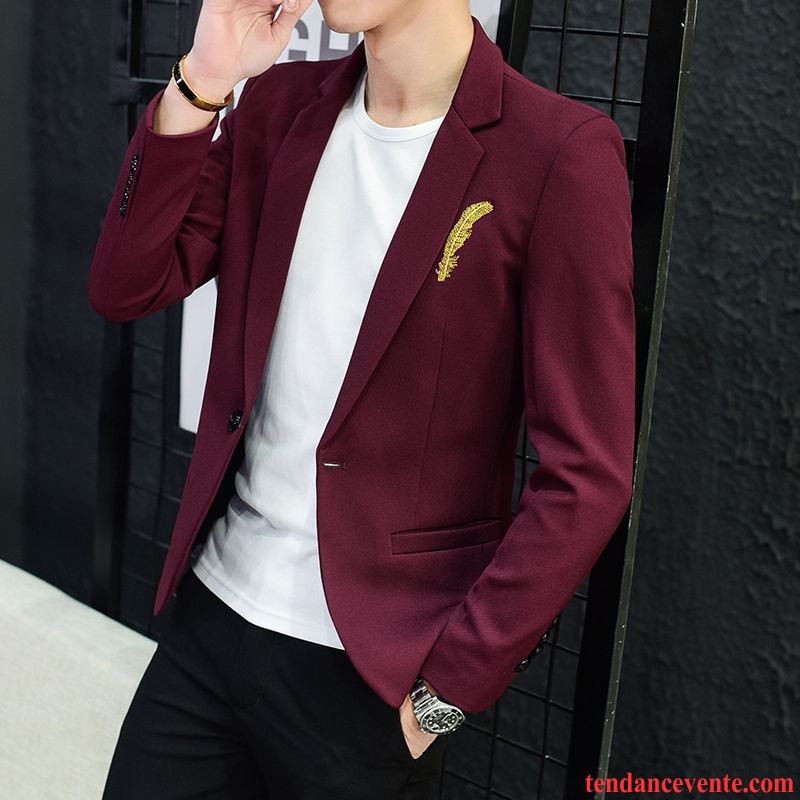 Blazer Homme Costume Décontractée Beau Pardessus Une Veste Jeunesse