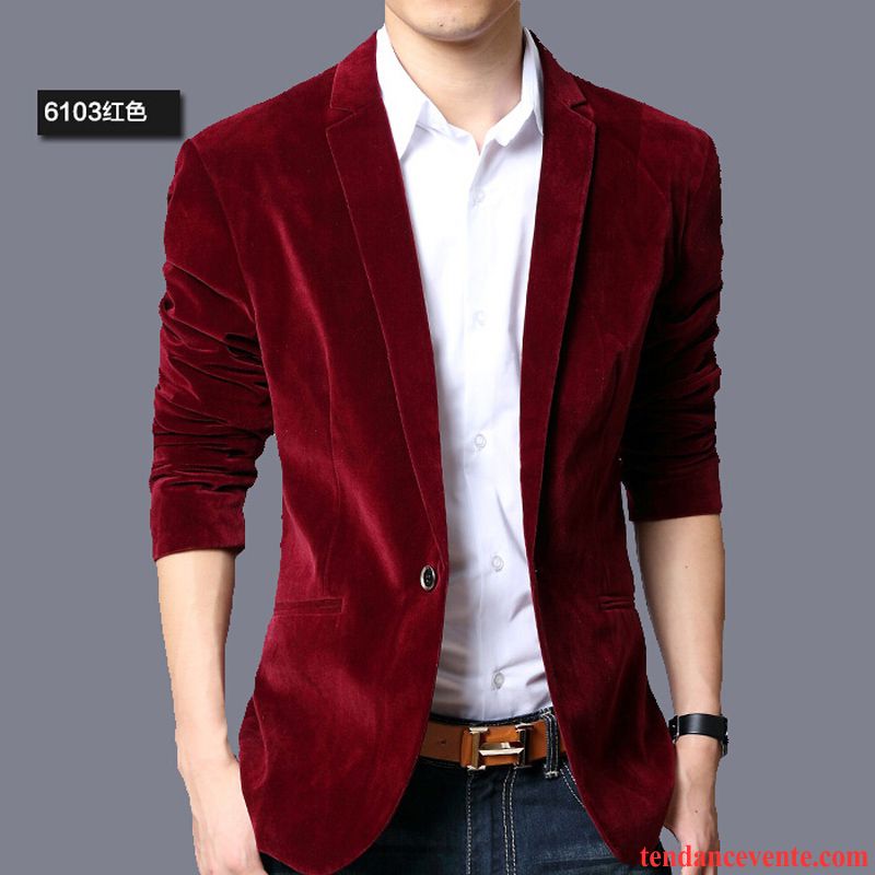 Blazer Homme Costume Décontractée Renforcé Tendance Pardessus Hiver Homme Slim Smoking