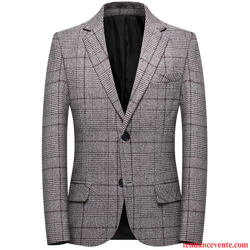 Blazer Homme L'automne Pardessus Printemps Slim Costume Smoking Rouge