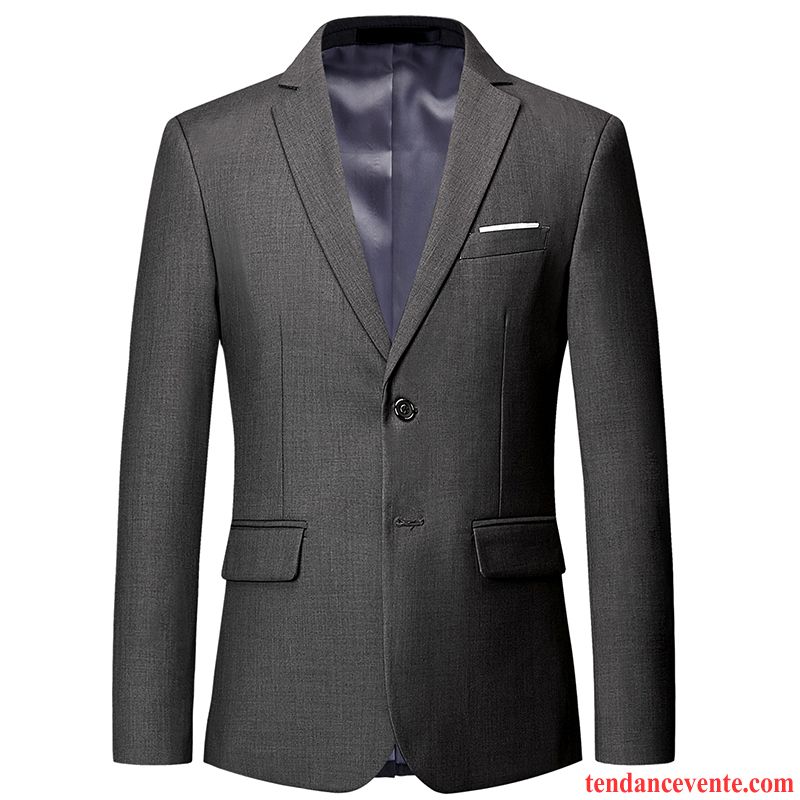 Blazer Homme Professionnel Costume Pardessus De Travail Décontractée L'automne Blanc