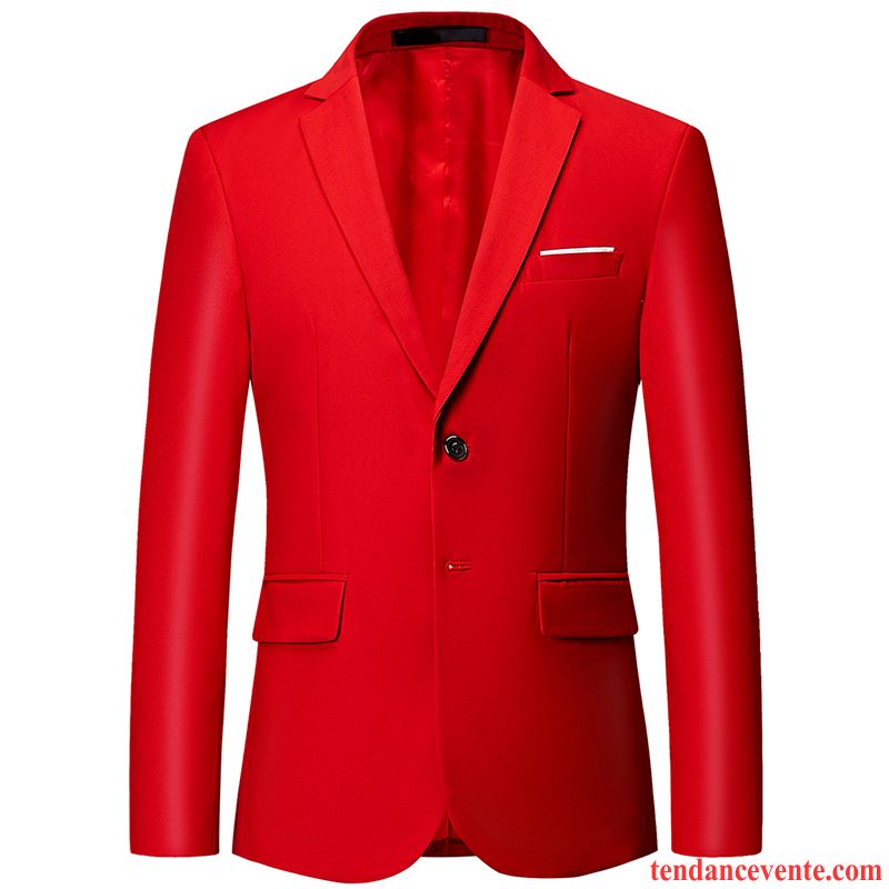 Blazer Homme Professionnel Costume Pardessus De Travail Décontractée L'automne Blanc