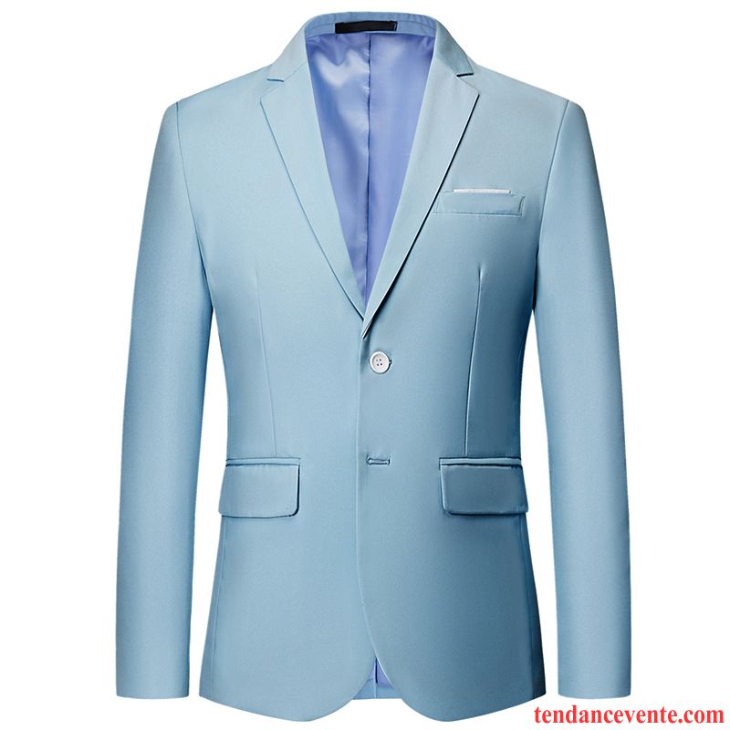 Blazer Homme Professionnel Costume Pardessus De Travail Décontractée L'automne Blanc