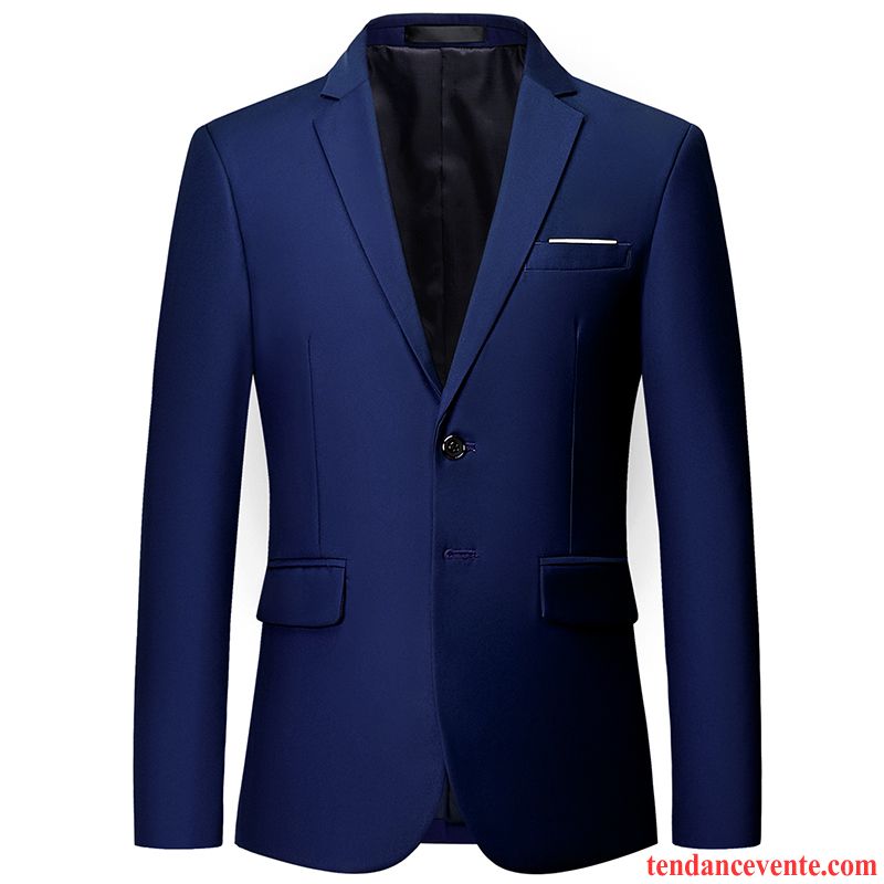 Blazer Homme Professionnel Costume Pardessus De Travail Décontractée L'automne Blanc