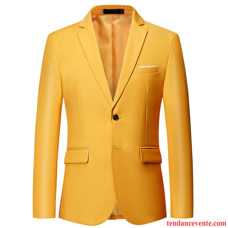 Blazer Homme Professionnel Costume Pardessus De Travail Décontractée L'automne Blanc