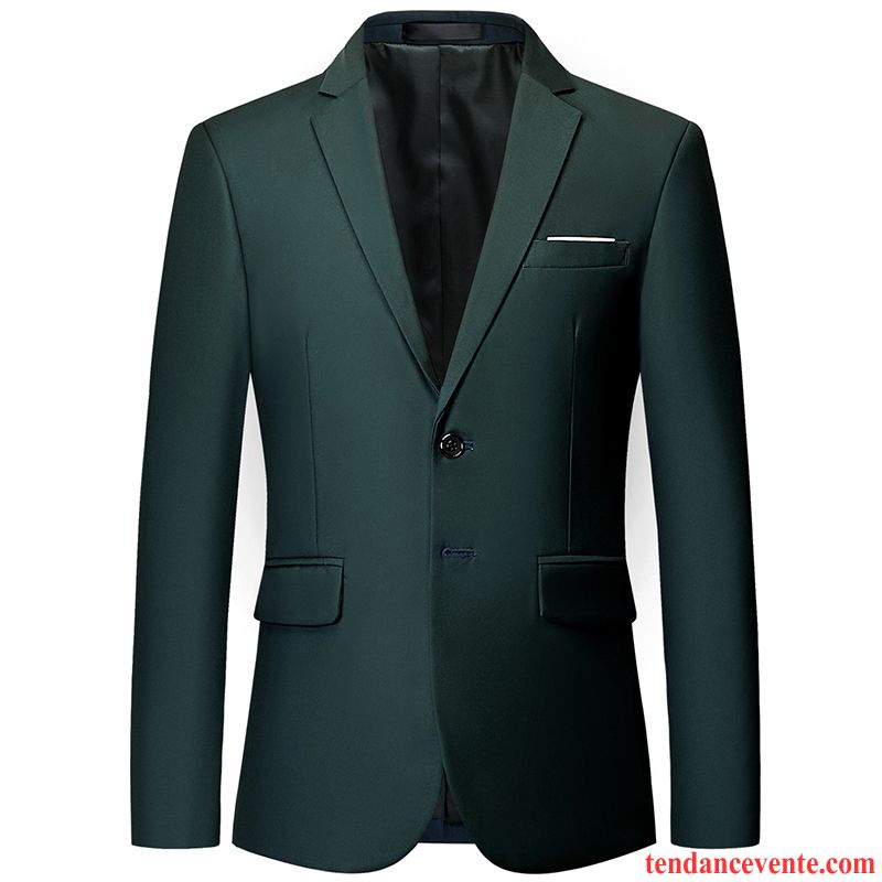 Blazer Homme Professionnel Costume Pardessus De Travail Décontractée L'automne Blanc