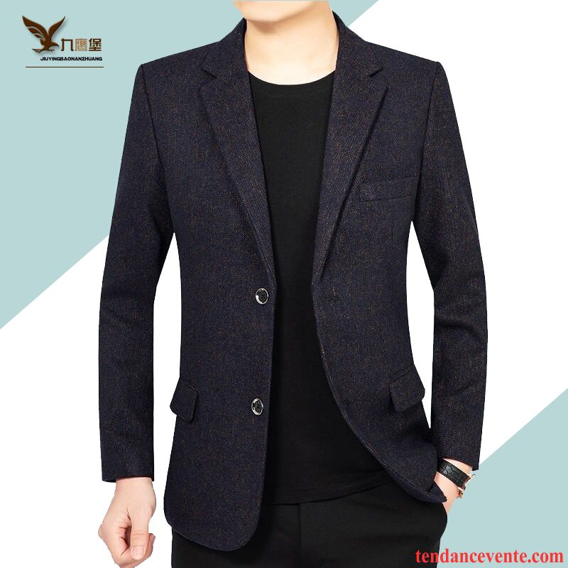 Blazer Homme Tendance Pardessus Costume Légère Printemps Décontractée Bordeaux