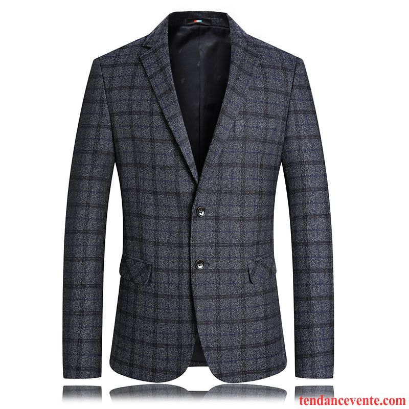 Blazer Homme Tendance Slim L'automne Carreaux Hiver Taillissime Gris