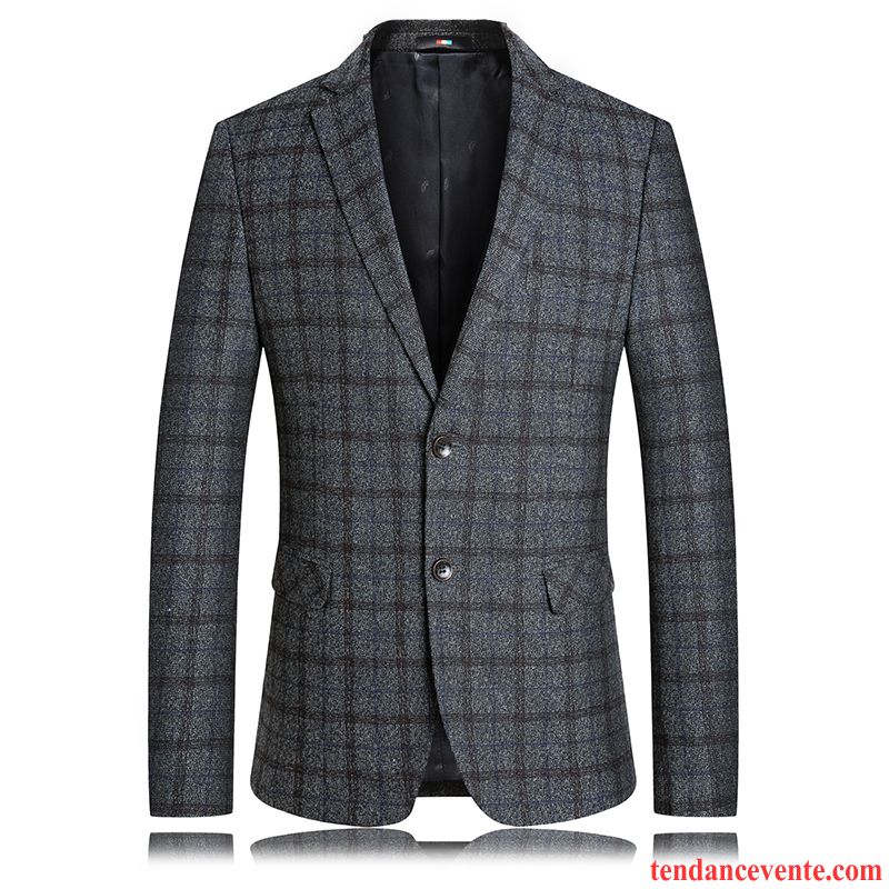 Blazer Homme Tendance Slim L'automne Carreaux Hiver Taillissime Gris