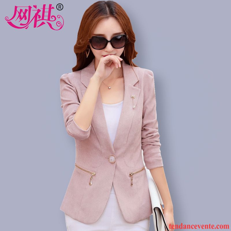 Blazer Longue Femme Noir Marque Femme Tendance Vêtements D'hiver Dame Court Blazer Décontractée Pardessus L'automne Renforcé Mauve