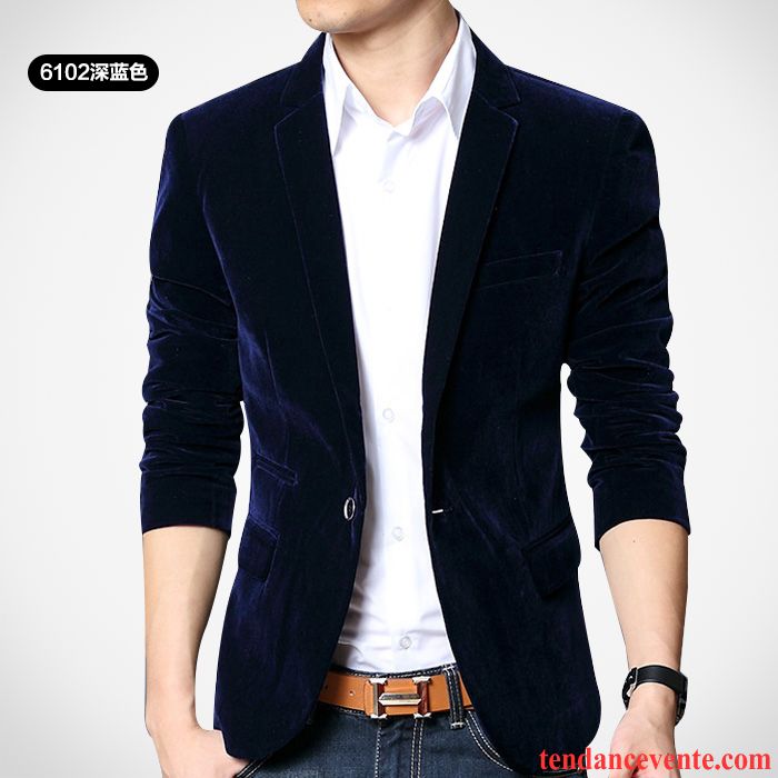 Blazer Mi Saison Homme Décontractée Pardessus Jeunesse Homme Tendance Mode L'automne Britanique Slim Une Veste Vente