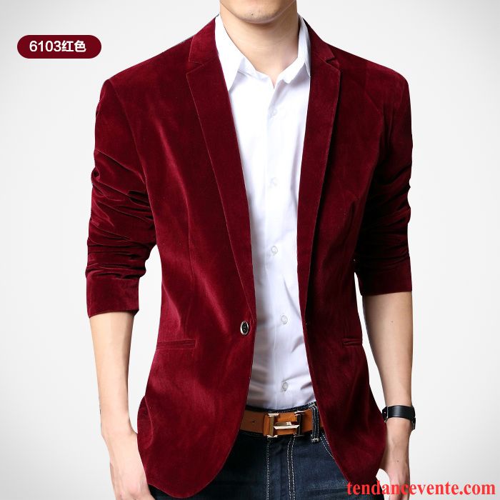 Blazer Mi Saison Homme Décontractée Pardessus Jeunesse Homme Tendance Mode L'automne Britanique Slim Une Veste Vente