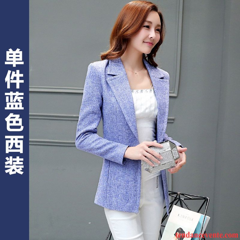 Blazer Originale Femme Blazer Longues Pardessus Taillissime L'automne Hiver Printemps Femme Slim