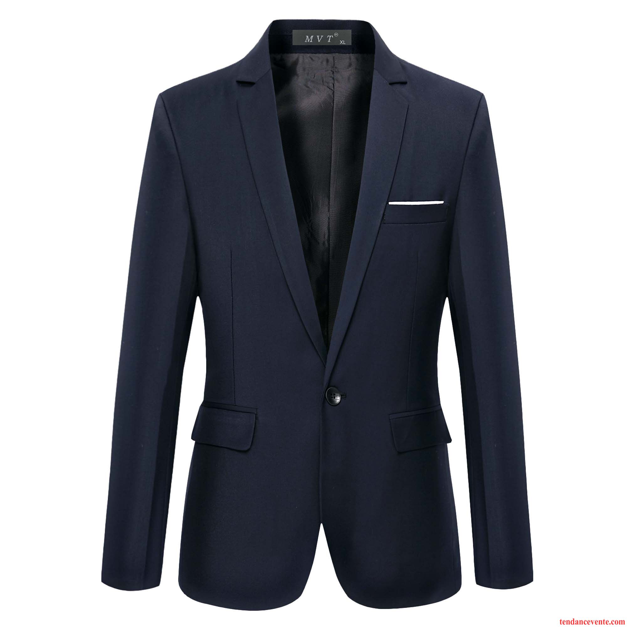 Blazer Velours Homme Noir Tendance Homme Hiver Décontractée Britanique Slim Bleu Pardessus L'automne Une Veste Étudiant Pas Cher