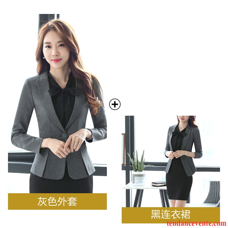 Blazers Courtes Pour Femmes L'automne Pardessus Femme Décontractée Blazer Professionnel Tempérament Costume Longues Dame