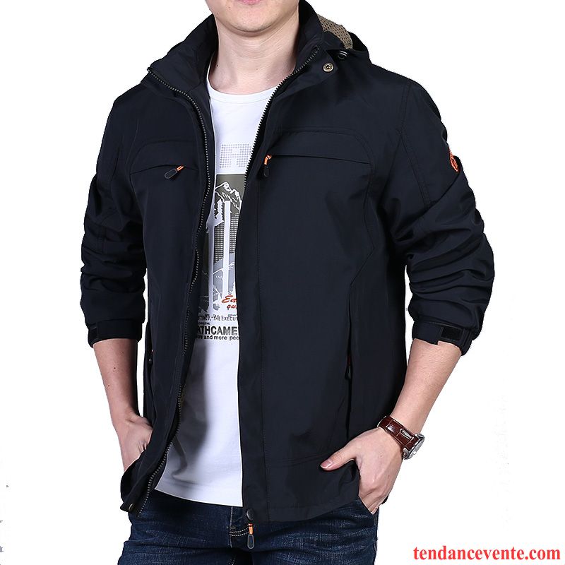 Blouson Cuir Homme Solde Une Veste Pardessus Homme Baggy Taillissime L'automne Printemps Décontractée Or