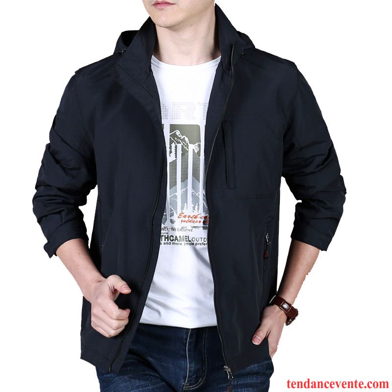 Blouson Cuir Homme Solde Une Veste Pardessus Homme Baggy Taillissime L'automne Printemps Décontractée Or