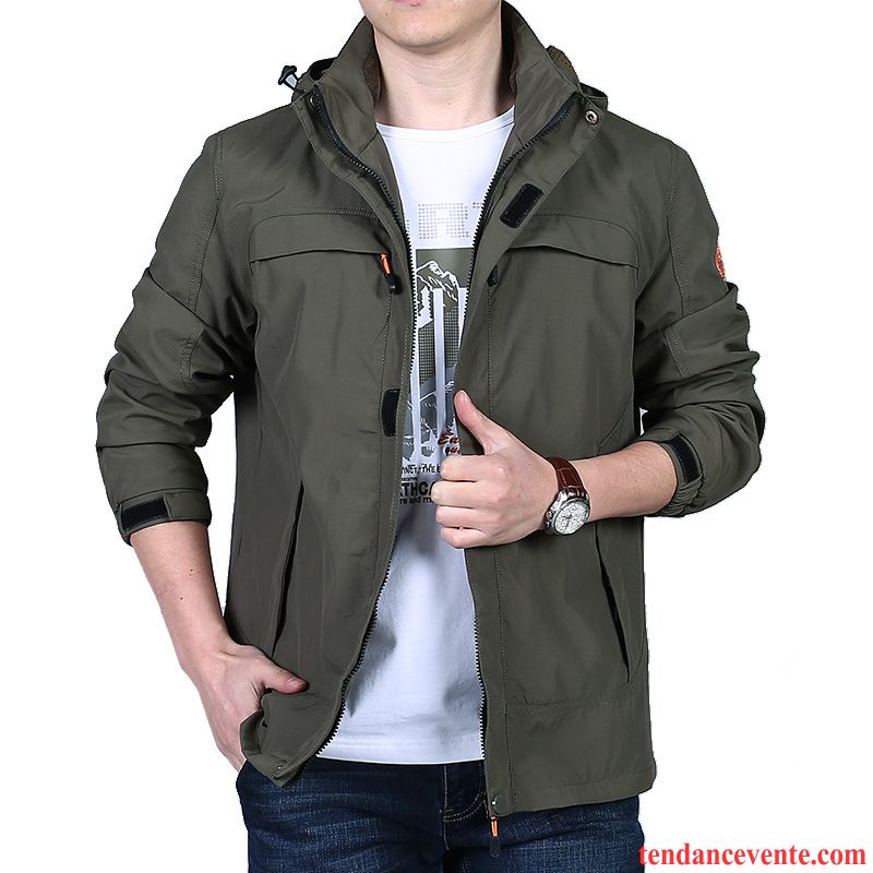 Blouson Cuir Homme Solde Une Veste Pardessus Homme Baggy Taillissime L'automne Printemps Décontractée Or