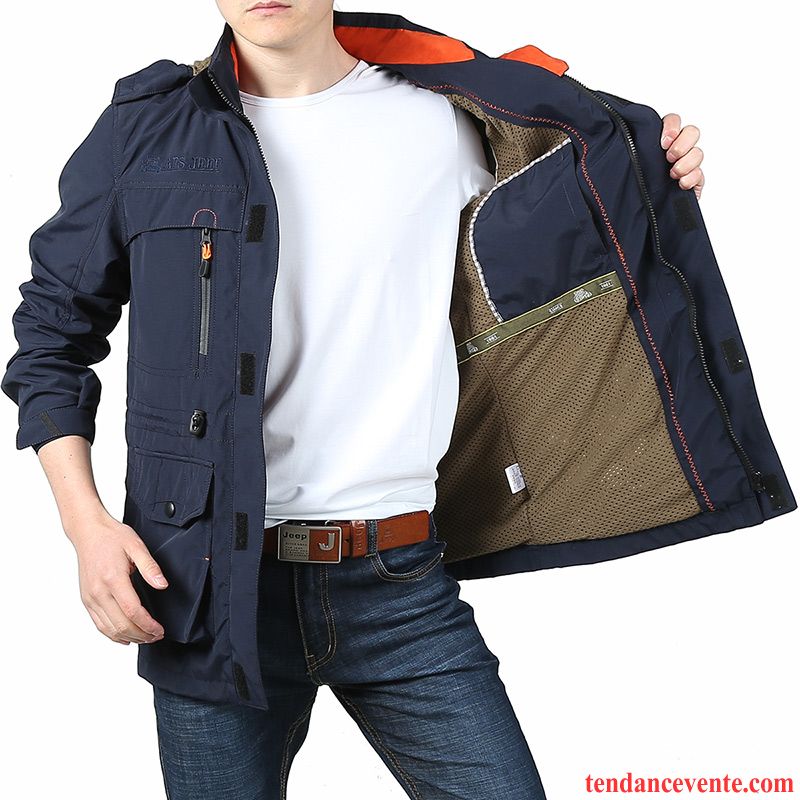 Blouson Homme En Solde Homme Longue Printemps Veste Jeunesse Pardessus Une Veste L'automne Pérou