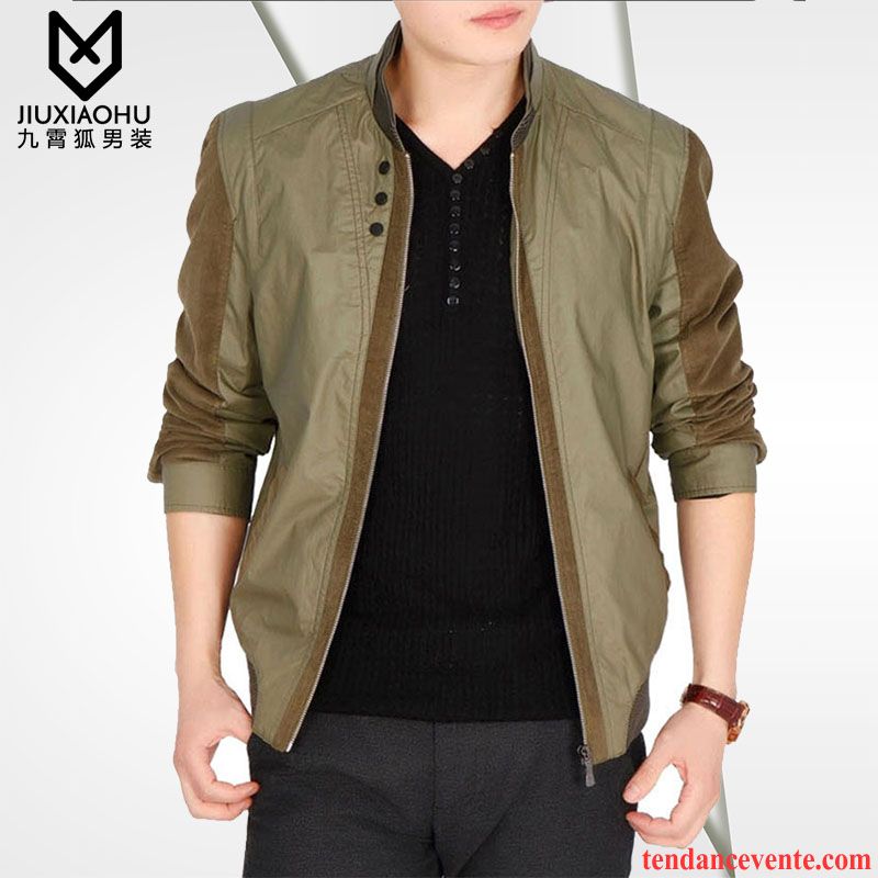 Blouson Imitation Cuir Homme Homme Veste Pardessus L'automne Renforcé Slim Jeunesse Une Veste Printemps Hiver Décontractée Noir