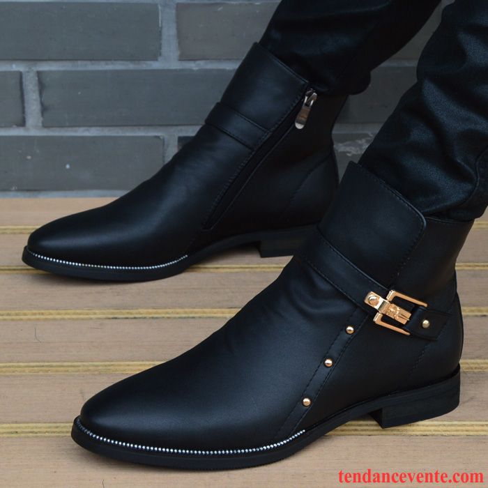 Boots Homme Pas Cher Bureau Tendance Hiver Angleterre Homme Hautes Derbies Mode