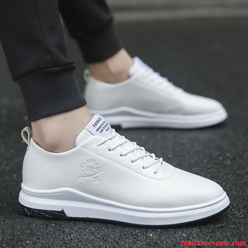 Botte Mocassin Homme Tendance Sport Homme Hiver Chaussures De Skate Printemps Décontractée Tous Les Assortis Blanc