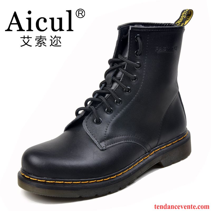 Bottes D Hiver Pour Hommes Homme Cuir Véritable Printemps Taillissime Angleterre Bureau L'automne Hautes Fantaisie