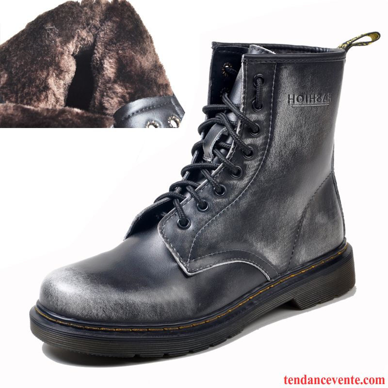 Bottes D Hiver Pour Hommes Homme Cuir Véritable Printemps Taillissime Angleterre Bureau L'automne Hautes Fantaisie