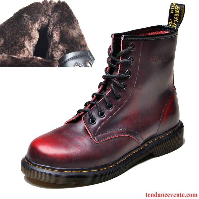 Bottes D Hiver Pour Hommes Homme Cuir Véritable Printemps Taillissime Angleterre Bureau L'automne Hautes Fantaisie